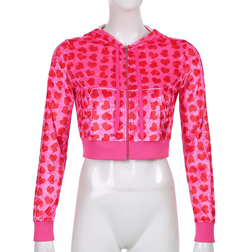 Load image into Gallery viewer, 2pc Set Love Printed Hooded Cardigan